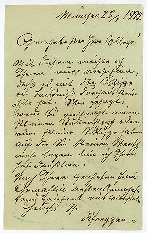 Seller image for Autograph letter signed. for sale by Antiquariat INLIBRIS Gilhofer Nfg. GmbH