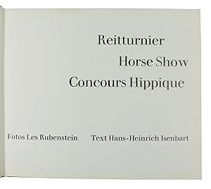 Bild des Verkufers fr Reitturnier. Horse Show. Concours Hippique. zum Verkauf von Antiquariat INLIBRIS Gilhofer Nfg. GmbH