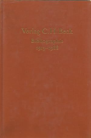 Bibliographie Verlag C.H. Beck 1913-1988. Biederstein Verlag 1946-1988. Verlag Franz Vahlen 1970-...
