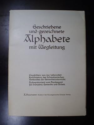 Geschriebene und gezeichnete Alphabete mit Wegleitung