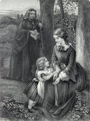 BAD NEWS FOR VICTORIAN FAMILY,1860's Steel Engraved Print
