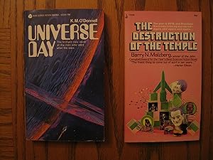 Seller image for Barry N. Malzberg (K. M O'Donnell) Two (2) Paperback Book Lot, including: The Destruction of the Temple, and; Universe Day for sale by Clarkean Books