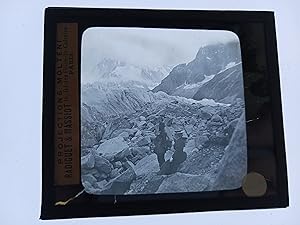 Seller image for GLACIER DU GEANT MONT BLANC RANDONNEURS PHOTO PLAQUE DE VERRE 1900 VINTAGE for sale by Librairie RAIMOND