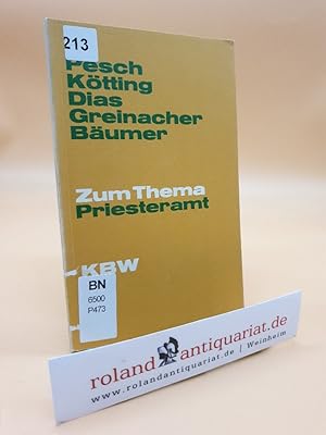 Seller image for Zum Thema Priesteramt for sale by Roland Antiquariat UG haftungsbeschrnkt