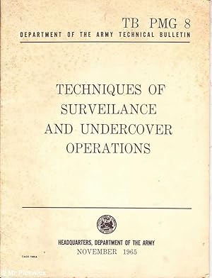 Techniques of Surveilance and Undercover Operations TB PMG 8