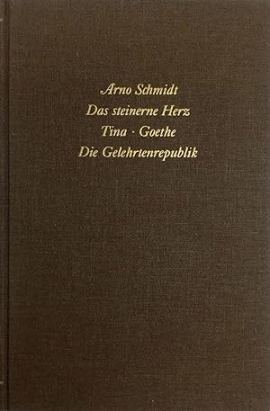 Werke, Bargfelder Ausgabe, Werkgr.1, 4 Bde. Ln, Bd.2, Das steinerne Herz, Tina, Goethe, Die Geleh...