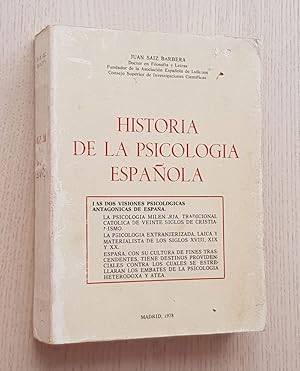 Imagen del vendedor de HISTORIA DE LA PSICOLOGA ESPAOLA a la venta por Libros con Vidas