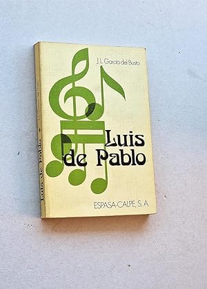 Image du vendeur pour LUIS DE PABLO mis en vente par Libros con Vidas