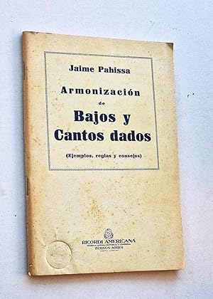 Imagen del vendedor de ARMONIZACIN DE BAJOS Y CANTOS DADOS ( ejemplos, reglas y consejos) a la venta por Libros con Vidas