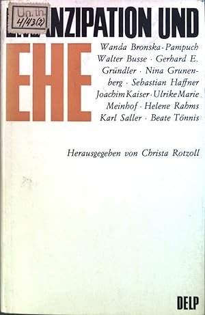 Bild des Verkufers fr Emanzipation und Ehe. Disput ; Bd. 2 zum Verkauf von books4less (Versandantiquariat Petra Gros GmbH & Co. KG)