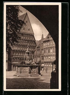 Ansichtskarte Hildesheim, Knochenhauer Amtshaus, Ganzsache WHW Winterhilfswerk 1934-35