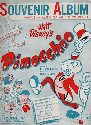 Bild des Verkufers fr Souvenir Album; Words and Music of all the Songs in Walt Disney's Pinocchio zum Verkauf von Mossback Books