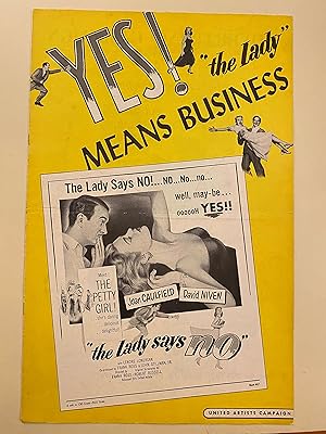 Bild des Verkufers fr The Lady Says No Pressbook 1951 Joan Caulfield, David Niven zum Verkauf von AcornBooksNH