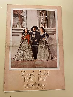 Immagine del venditore per The Private Life of Don Juan Pressbook 1934 Douglas Fairbanks Sr., Merle Oberon. Scarce! venduto da AcornBooksNH