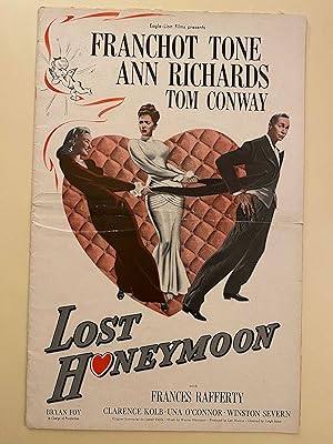 Imagen del vendedor de Lost Honeymoon Pressbook 1947 Franchot Tone, Ann Richards, Tom Conway a la venta por AcornBooksNH
