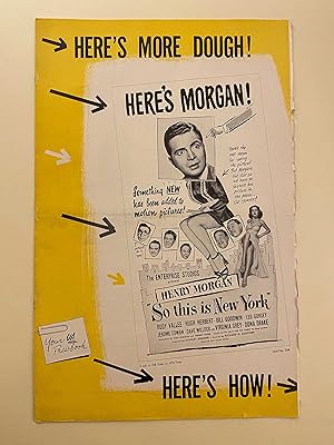 Image du vendeur pour So This is New York Pressbook 1948 Henry Morgan, Rudy Vallee, Leo Gorcey mis en vente par AcornBooksNH