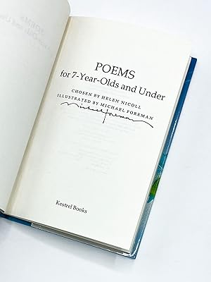 Seller image for POEMS FOR 7 YEAR-OLDS AND UNDER for sale by Type Punch Matrix