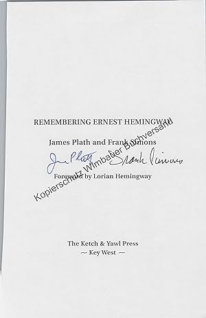 Bild des Verkufers fr Original Autogramm James Plath und Frank Simons /// Autograph signiert signed signee zum Verkauf von Antiquariat im Kaiserviertel | Wimbauer Buchversand