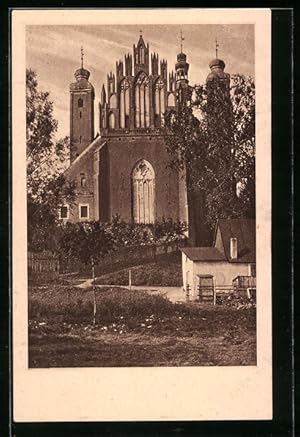 Bild des Verkufers fr Ansichtskarte Deutsch-Eylau, Blick auf die Kirche zum Verkauf von Bartko-Reher