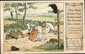 Gedicht Künstler Ansichtskarte / Postkarte Caldecott, Randolph, A Farmer went trotting upon his g...