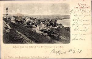 Bild des Verkufers fr Ansichtskarte / Postkarte Beograd Belgrad Serbien, Gesamtansicht, Blick von der Festung zum Verkauf von akpool GmbH