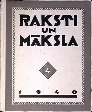 Seller image for Raksti un maksla / Articles and Art, 4/1940 for sale by Knowledge Legacy Bookstore