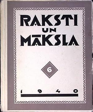 Seller image for Raksti un maksla / Articles and Art, 6/1940 for sale by Knowledge Legacy Bookstore