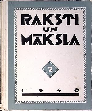 Seller image for Raksti un maksla / Articles and Art, 2/1940 for sale by Knowledge Legacy Bookstore