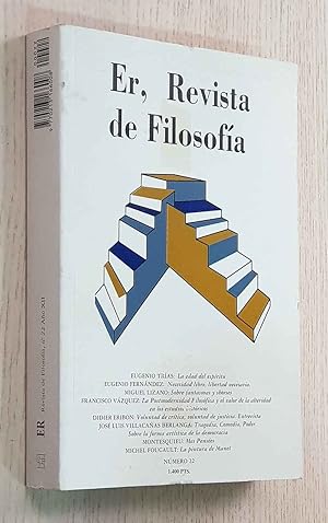 Imagen del vendedor de ER, REVISTA DE FILOSOFA. n 22 a la venta por Libros con Vidas