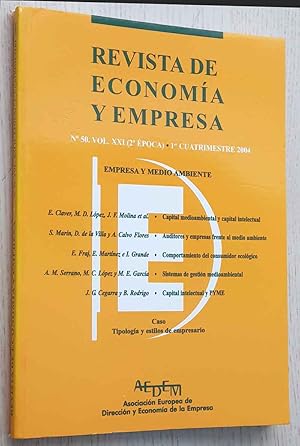 REVISTA DE ECONOMÍA Y EMPRESA. Nº 50. Empresa y medio ambiente. (Vol XXI, 2ª época. 1er cuatrimes...