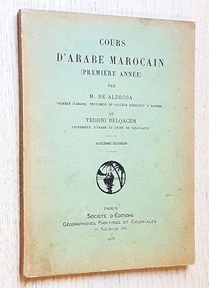 COURS D'ARABE MAROCAIN (Première année)