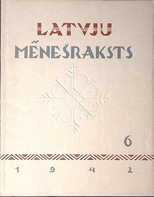 Imagen del vendedor de Latvju menesraksts, 6/1942, a literary and artistic magazine a la venta por Knowledge Legacy Bookstore