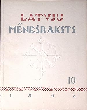 Imagen del vendedor de Latvju menesraksts, 10/1942, a literary and artistic magazine a la venta por Knowledge Legacy Bookstore