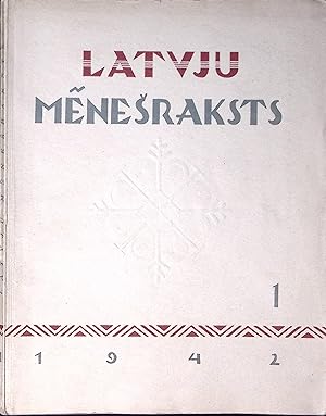 Imagen del vendedor de Latvju menesraksts, 1/1942, a literary and artistic magazine a la venta por Knowledge Legacy Bookstore