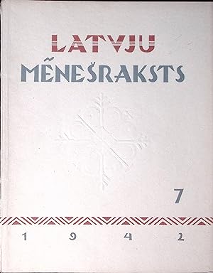 Imagen del vendedor de Latvju menesraksts, 7/1942, a literary and artistic magazine a la venta por Knowledge Legacy Bookstore