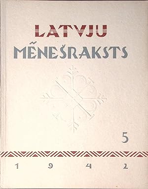 Imagen del vendedor de Latvju menesraksts, 5/1942, a literary and artistic magazine a la venta por Knowledge Legacy Bookstore