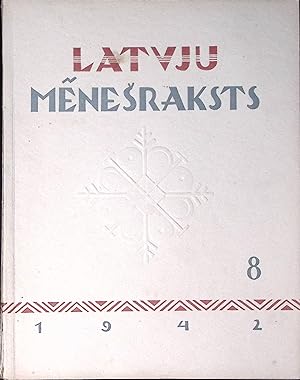 Seller image for Latvju menesraksts, 8/1942, a literary and artistic magazine for sale by Knowledge Legacy Bookstore
