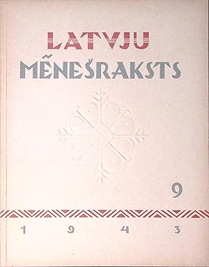 Imagen del vendedor de Latvju menesraksts, 9/1943, a literary and artistic magazine a la venta por Knowledge Legacy Bookstore