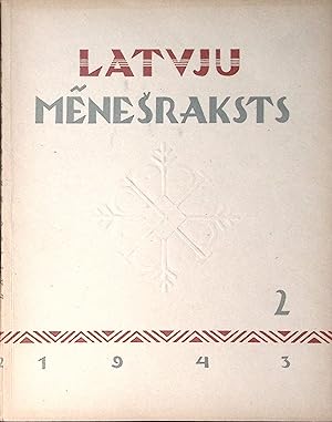 Imagen del vendedor de Latvju menesraksts, 2/1943, a literary and artistic magazine a la venta por Knowledge Legacy Bookstore