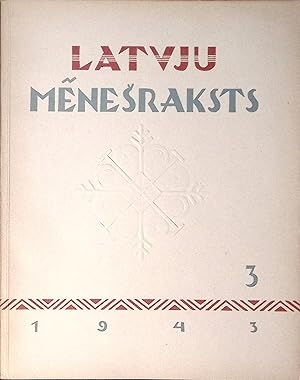 Imagen del vendedor de Latvju menesraksts, 3/1943, a literary and artistic magazine a la venta por Knowledge Legacy Bookstore