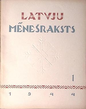 Imagen del vendedor de Latvju menesraksts, 1/1944, a literary and artistic magazine a la venta por Knowledge Legacy Bookstore