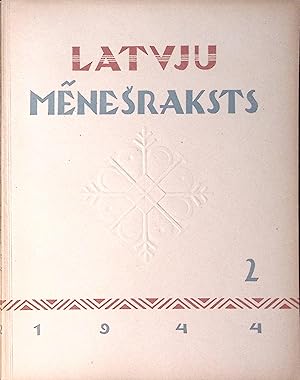 Imagen del vendedor de Latvju menesraksts, 2/1944, a literary and artistic magazine a la venta por Knowledge Legacy Bookstore