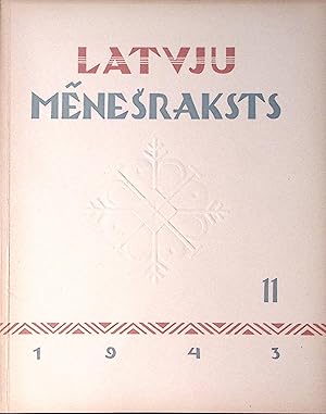 Imagen del vendedor de Latvju menesraksts, 11/1943, a literary and artistic magazine a la venta por Knowledge Legacy Bookstore