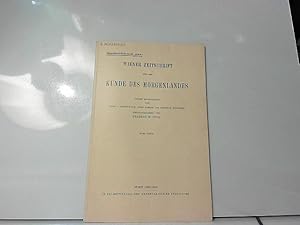 Bild des Verkufers fr Wiener Zeitschrift fr die Kunde des Morgenlandes 59.60 zum Verkauf von JLG_livres anciens et modernes