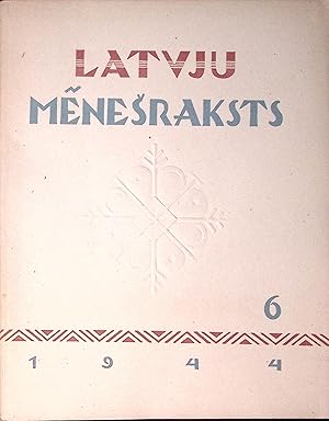 Imagen del vendedor de Latvju menesraksts, 6/1944, a literary and artistic magazine a la venta por Knowledge Legacy Bookstore