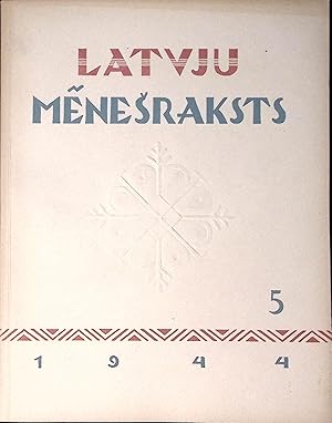 Imagen del vendedor de Latvju menesraksts, 5/1944, a literary and artistic magazine a la venta por Knowledge Legacy Bookstore