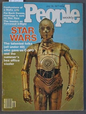 PEOPLE magazine weekly JULY 18/1977 3-CPO of STAR WARS Photo cover; 6 page article on STAR WARS i...