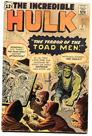 INCREDIBLE HULK #2-1962 First green skinned HULK Jack Kirby Silver-Age Comic