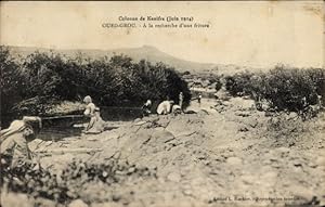 Seller image for Ansichtskarte / Postkarte Oued Grou Marokko, Colonne de Kenifra (Juin 1914), A la recherche d'une friture for sale by akpool GmbH
