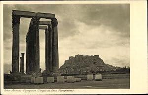 Bild des Verkufers fr Ansichtskarte / Postkarte Athen Griechenland, Olympieion, Temple de Zeus zum Verkauf von akpool GmbH